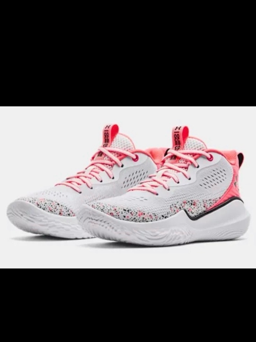 Under Armour White Pink Athletic Sneakers